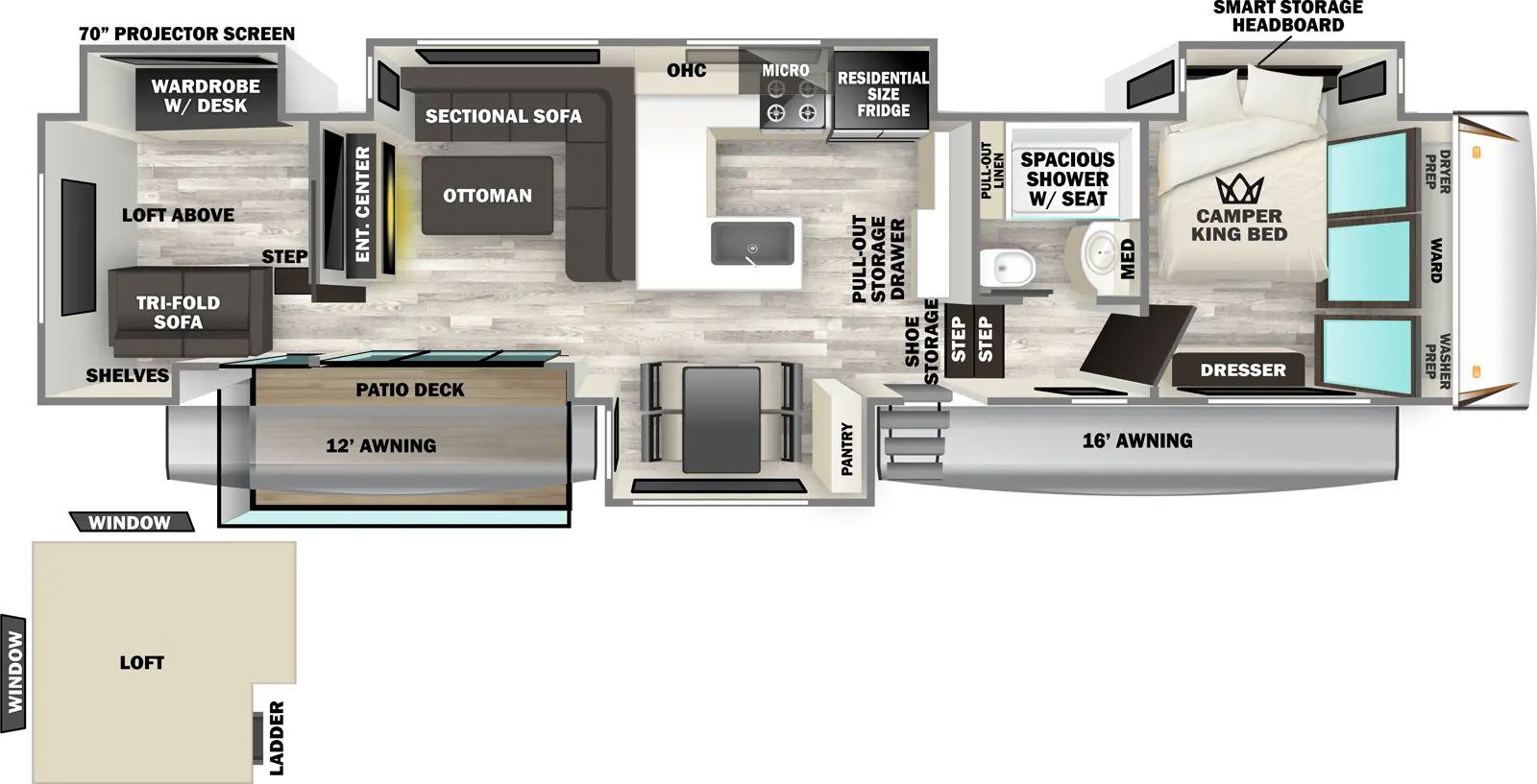 Sabre 37RVMILES Floorplan